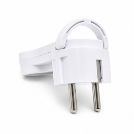 Stecher Schuko 16A 250V Alb cu Inel Tragere, Profil Redus - Img 6