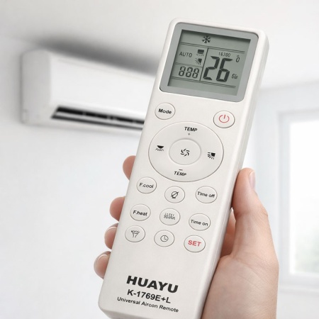 Telecomandă Universală Aer Condiționat HUAYU K-1769E-L Compatibilă cu Peste 1000 de Modele AC - Img 2