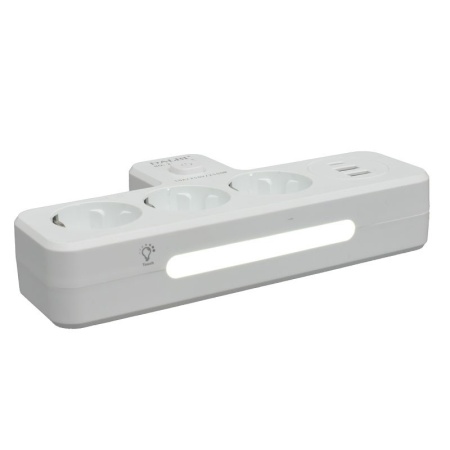 Triplu Stecher Multifunctional cu 2 x Usb QC3.0 - 1PD 20W si Lumina de Veghe - Img 3