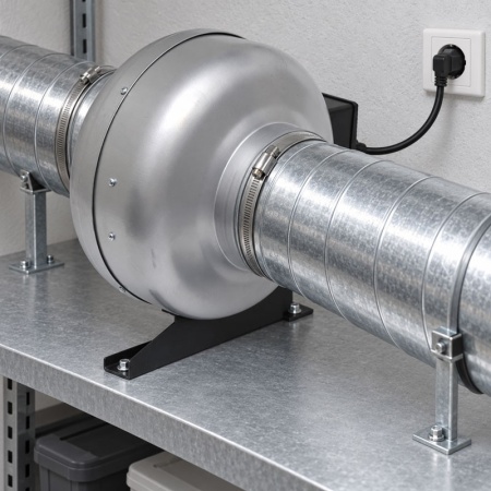 Ventilator Centrifugal Metalic 78W pentru Tubulatura 100mm, Debit 290m³/h, TSK100 - Img 2