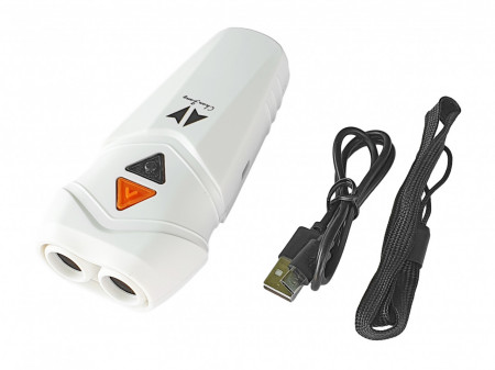 Aparat ultrasunete cu doua difuzoare impotriva cainilor agresivi. Acumulator intern si incarcare USB.