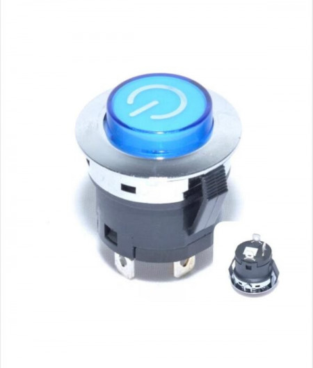 Buton prin apasare ,dimensiuni 22 x32mm ,tensiune alimentare 24v ,lumina Led ,culori -verde ,rosu ,albastru - Img 2
