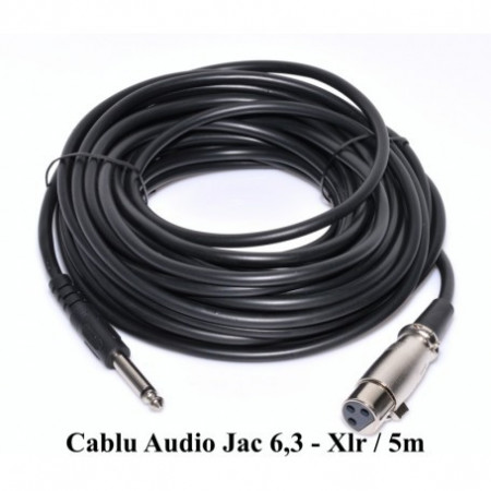Cablu audio jack 6,3 mm tata - XLR mama, 5 metri - Img 4