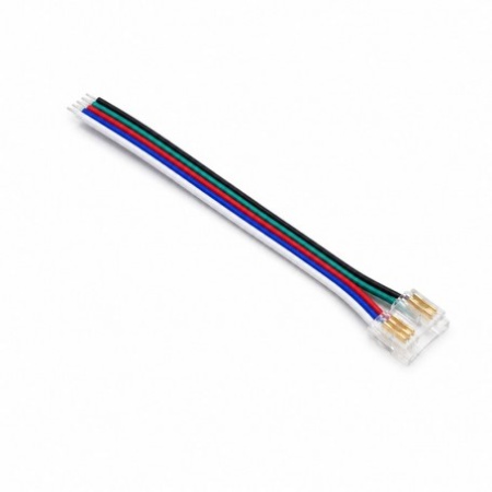 Conector Banda LED COB RGB 12mm 5 Pini cu Cablu 10cm Set 10 Buc YOA5P-12-1 - Img 2