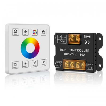 Controler LED RGB + touch panel 5V-24V - 30A