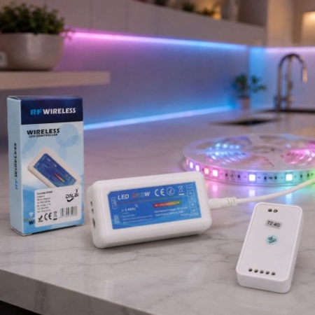 Controller LED Wireless RF 2.4G 12V-24V pentru Banda LED RGB RGBW - Img 4