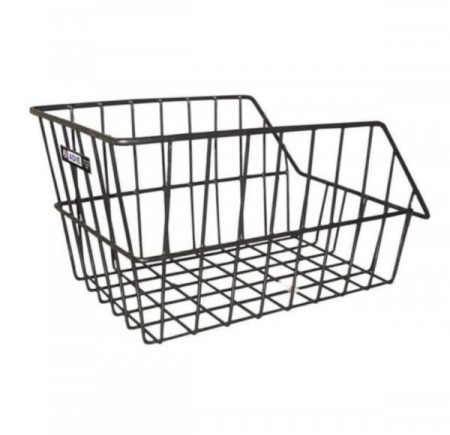 Cos spate pentru bicicleta cu grilaj metalic decupat ,marimea -40x31cm ,negru - Img 2