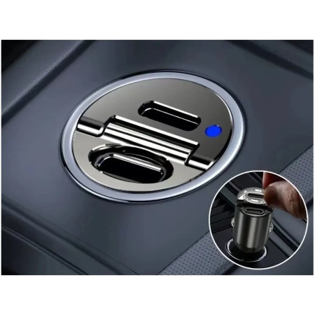 Incarcator auto slim USB tip C Fast / USB PD - 100W - Img 2