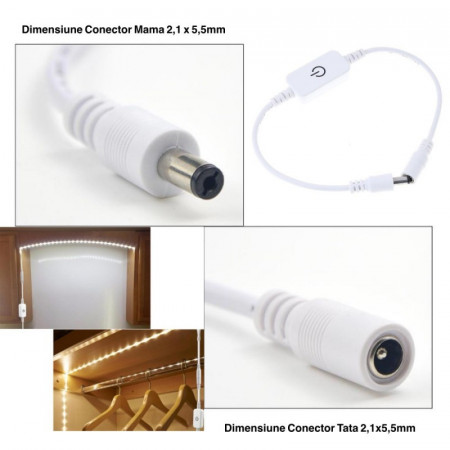 Intrerupator touch LED reglabil , DC 2,1 - Img 3
