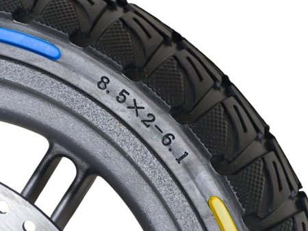 Janta cu disc frana si cauciuc solid plin trotineta 8.5x2-6.1 - Img 4