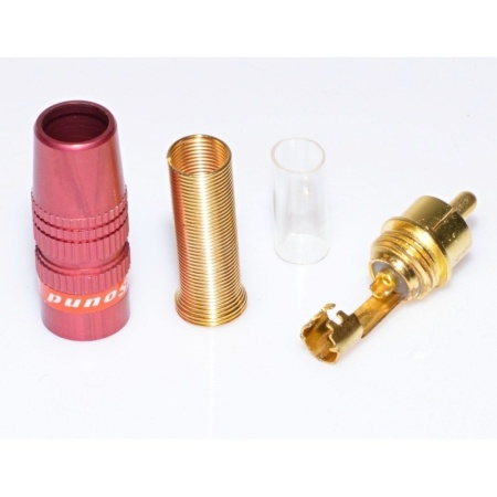 Mufa RCA Tata gold-rosu cu arc - Img 2