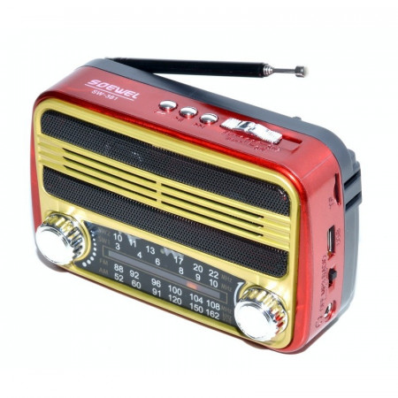 Radio MP3 MK-SW-381 cu tunner FM, AM, SW1, SW2, slot USB si card Micro SD