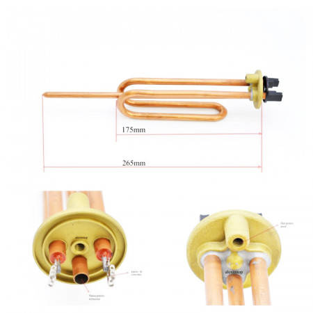 Rezistenta boiler intoarsa 1500W flansa - model papuci lungi - Img 3