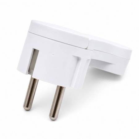 Stecher Schuko 16A 250V Alb cu Inel Tragere, Profil Redus - Img 3