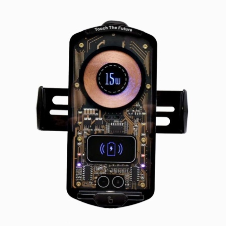 Suport Auto A6 cu Incarcare Wireless 15W si Touch Control - Img 2