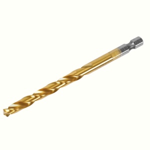 Burghiu pentru metal, 6,5 mm, acoperit cu nitrura de titan, coada tip bit hexagonal