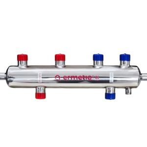 Butelie egalizare 70 KW - separator hidraulic din inox 2 circiute 1" cu izolatie si functie magnetica pentru impuritati