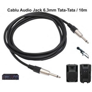 Cablu audio Jack 6,3mm MO tata-tata prof - 6mm / 10m - Img 2