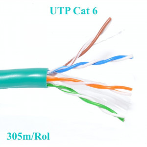 Cablu UTP Cat 6 cupru integral - 8 Fire Ted, 305m / rol