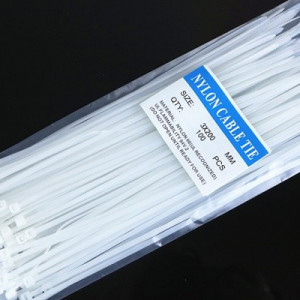Colier de plastic, brida alba 3,6x300mm 100b/Set