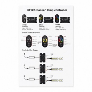 Controler LED RGB 5-24V 30A Bluetooth pentru Banda LED RGB BT103 - Img 2