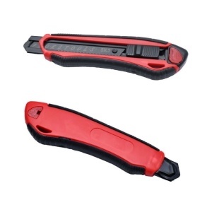 Cutter Profesional Ergonomic cu lama Neagra 18mm si Rezerva - Img 2