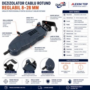 Dezizolator cablu rotund reglabil 8-28mm - Img 2