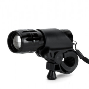 Doua faruri fata alloy focus zoom, stop spate laser, ciclocomputer, set complet bicicleta, negru - Img 2