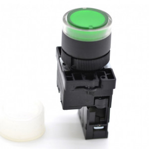 Intrerupator Buton Push Cu Cauciuc 22mm Verde No- EB2 - Img 2