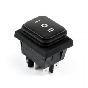 INTRERUPATOR LAT IRS NEGRU 3 POZIȚII ON-OFF-ON CU CAUCIUC 220V-16A