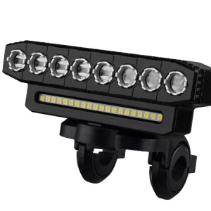 Kit far si stop bicicletă cu claxon, 6 moduri de iluminare, lanternă LED pentru bicicletă, reîncărcabilă prin USB - Img 2