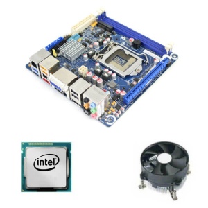 Kit Placa de Baza Mini-ITX Intel DH77DF, Intel Core i3-2120T, Cooler