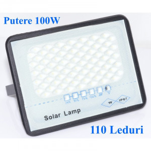 Lampa led 100W cu panou solar si telecomanda - Img 2