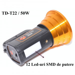 Lanterna cu Led 50W + 50W 12 Led ,TD-T22 - Img 2
