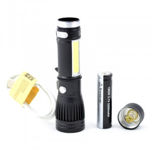 Lanterna de Mana 1led XLT6 + 1COB led + Acumulator 3,7V Li-ion
