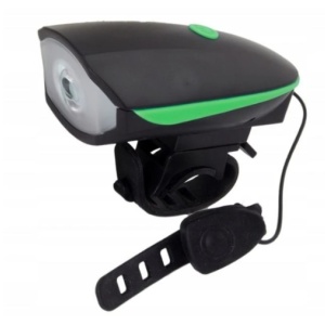 lanterna led cu sonerie bicicleta, 100 lm, fixare ghidon, 3 moduri iluminare, rezistenta apa - Img 3