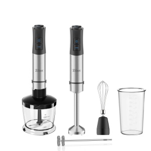 Mixer vertical 5 in 1 Zilan ZLN3939, Putere 1200W, 12 trepte de viteza, Functie Turbo, Afisaj digital, Inox