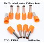 Pin terminal de cablu 4x9mm portocaliu , 100Buc/Set - Img 3