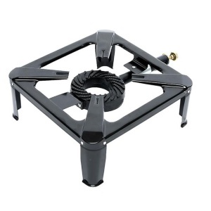 Pirostrie cu patru picioare patrata din tabla, arzator din fonta, 30cmx30cmx15cm