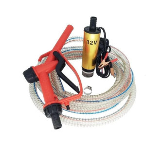 Pompa transfer benzina motorina si alte lichide 12V cu furtun 3 metri si pistol
