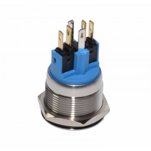 Push buton 22mm / 24V LED alb - Img 2