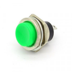 Push buton cu metal, verde fara retinere 220V/3A