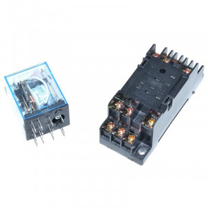 Releu 12V AC electromagnetic 11 pini cu soclu - Img 5