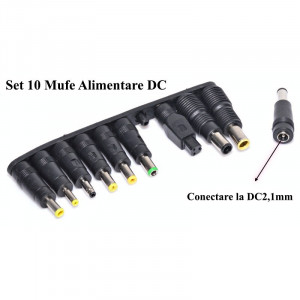 Set 10 mufe de rezerva cu jack pentru incarcatoare universale de laptop - Img 2