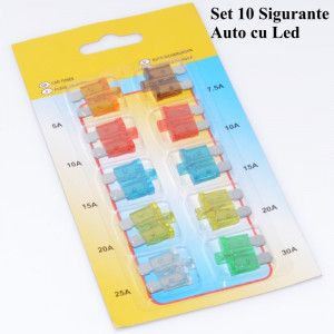 Set 10 sigurante auto cu led - Img 2