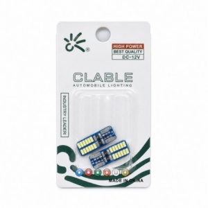 Set 2 Becuri Auto LED T10 pentru Pozitie si Interior, Albe, 12V, CL-24W - Img 2