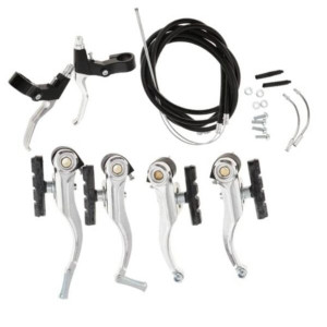 Set complect sistem franare V-Brake Fata -Spate cu lungimea bratelor de 110 mm