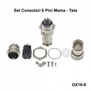Set conector tip aviator mama - tata cu 6 pini - Img 4