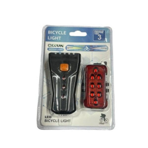 Set de lumina pentru bicicleta cu LED-uri din plastic cu baterie AAA