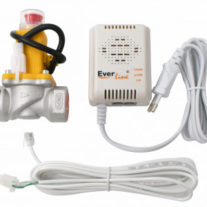 Set detector gaz 220V/AC cu electrovalva 9-12V/CC 3/4"